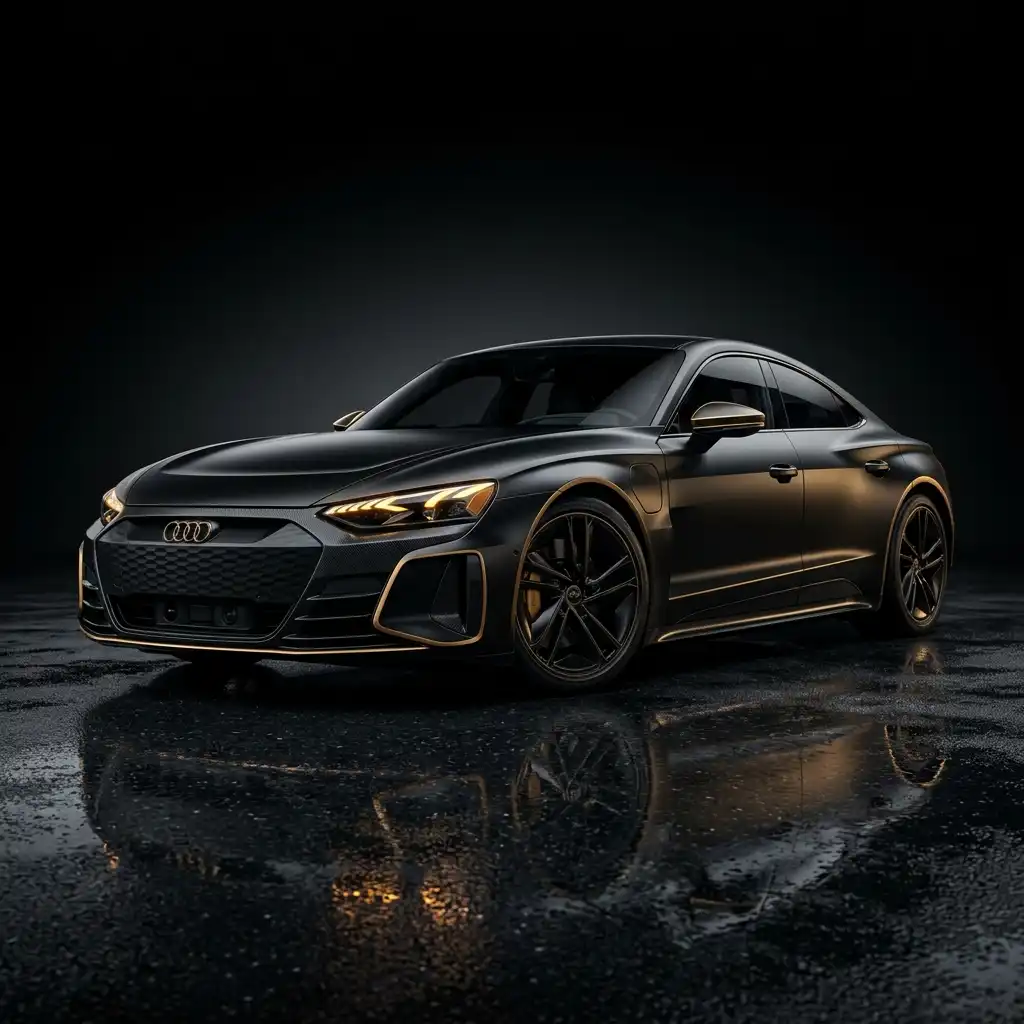 Vehículo de lujo negro sobre superficie mojada — Imperio Motors